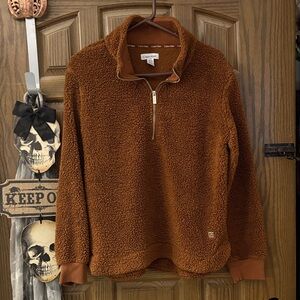Calvin Klein Chocolate Brown Sherpa Pullover